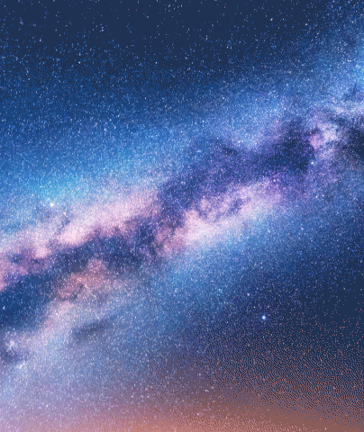 Night Sky Galaxy Camp Logo GIF