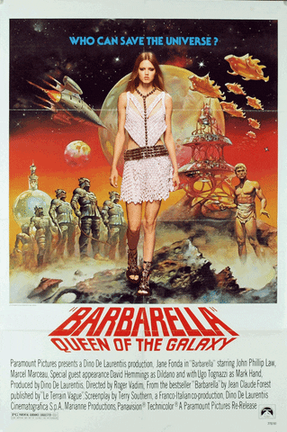 Night Sky Jane Fonda Barbarella GIF