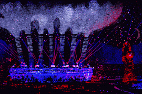 Night Sky London Olympics Stadium GIF