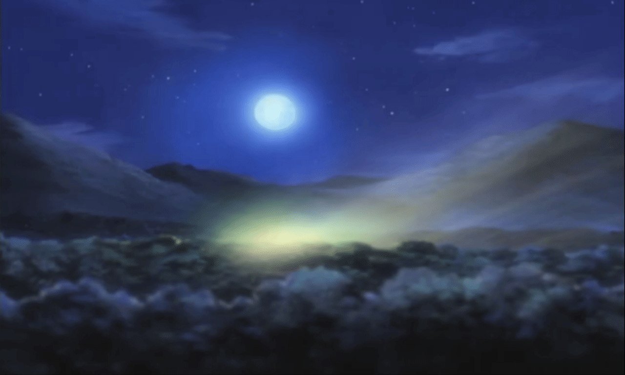 Night Sky Moon Clouds GIF