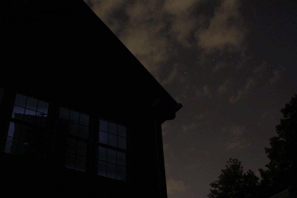Night Sky Scary Horror House GIF