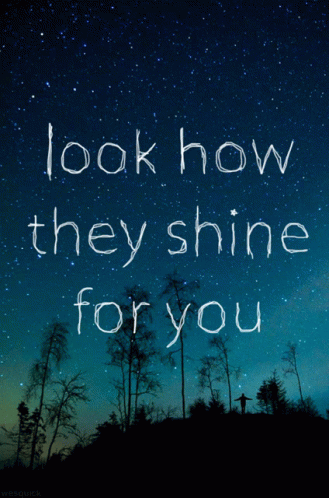 Night Sky Stars Aesthetic Quote GIF