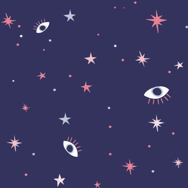 Night Sky Stars Eyes Pattern GIF