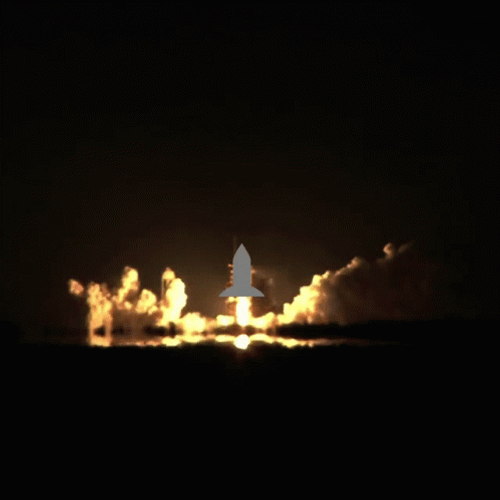 Night Take Off Rocket Launch GIF