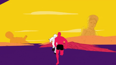 Night Vision Album 2 Men Running GIF