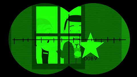 Night Vision Binoculars 2 Men Talking GIF