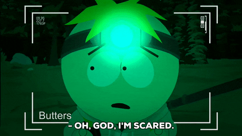 Night Vision Butters Stotch I'm Scared GIF