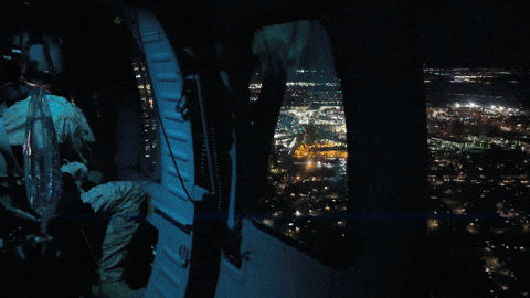 Night Vision Helicopter Flying GIF