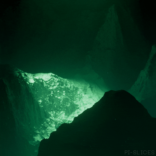 Night Vision Ice Snowy Mountain GIF
