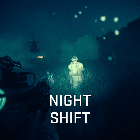Night Vision Soldiers Walking Night Shift GIF