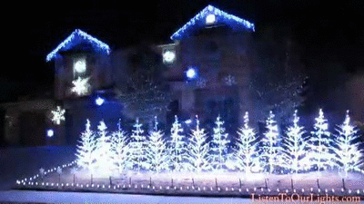 Night White Christmas Lights GIF
