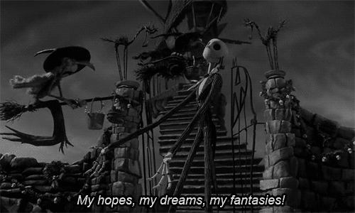 Nightmare Before Christmas Black And White Jack GIF