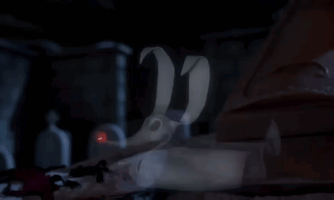 Nightmare Before Christmas Character Holding Skull Head