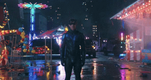 Nightwing Brenton Thwaites Sleek Form Fitting Suit GIF