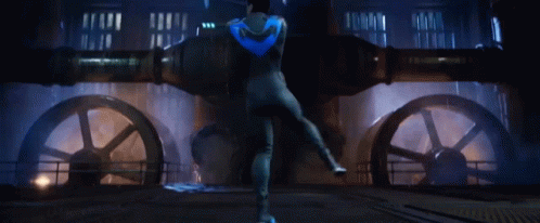 Nightwing Dick Grayson Flipping Midair Gotham GIF
