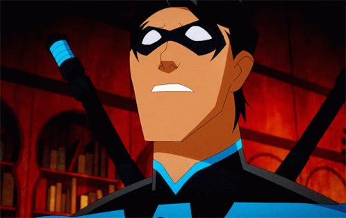 Nightwing Dick Grayson Puckered Face GIF