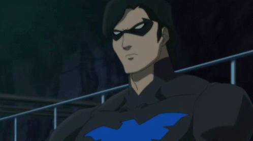 Nightwing Sharp Eyes Underneath Domino Mask GIF