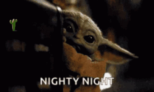Nighty Night Baby Yoda GIF