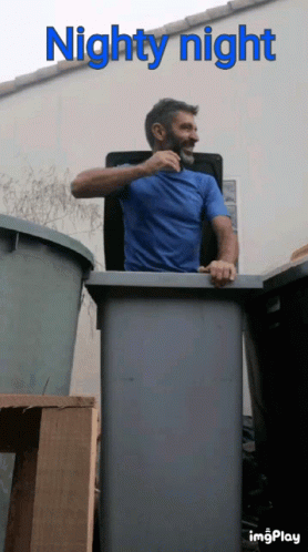 Nighty Night On The Trash Bin GIF
