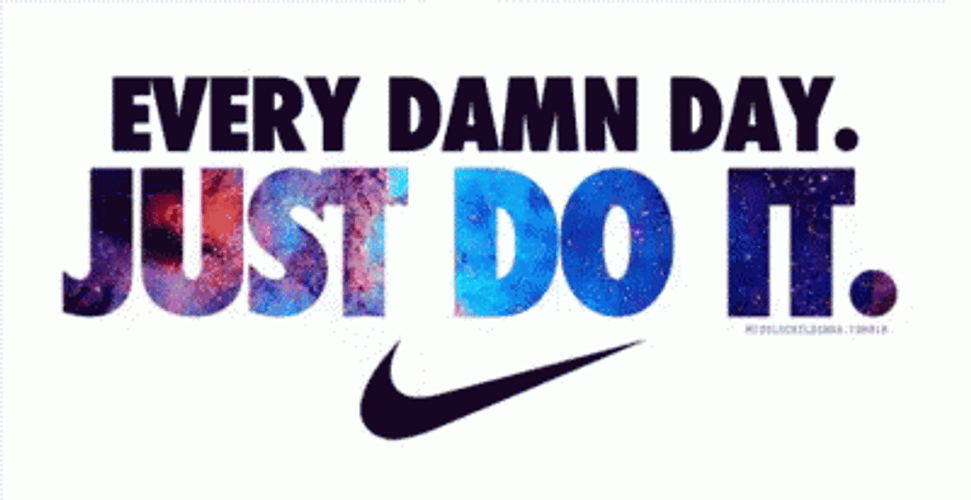 Nike Just Do It Logo Glittering Animation GIF 