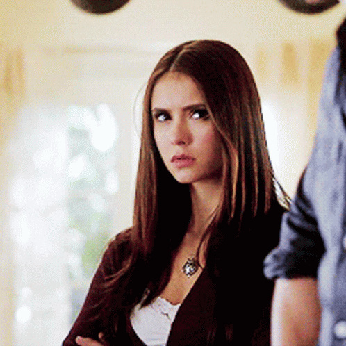 Nina Dobrev Surprised Stare GIF