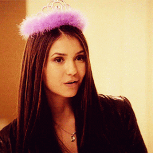 Nina Dobrev Happy Crown GIF