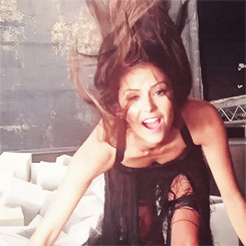Adorable Playful Nina Dobrev GIF