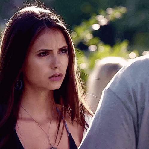 Nina Dobrev Curious Stare GIF