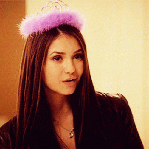 Nina Dobrev Happy Crown GIF