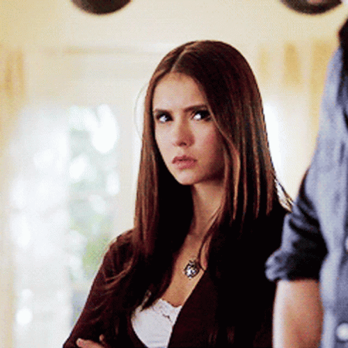Nina Dobrev Surprised Stare GIF