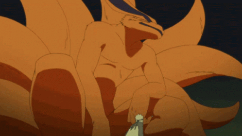 Nine Tails Naruto And Kurama GIF