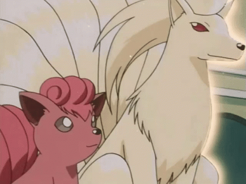 Ninetales And Vulpix Pokemon Evolution GIF