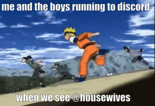 Ninja Friends And Naruto Running To Discord GIF