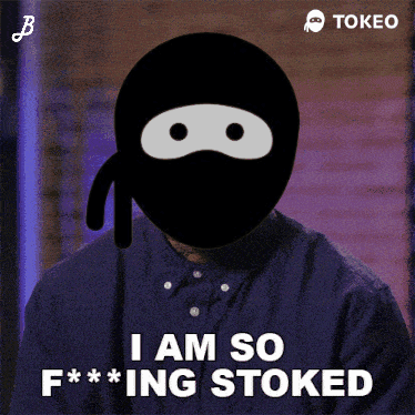 Ninja Mask Man Saying I Am So F***ing Stoked GIF