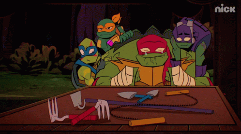 Ninja Turtle Banging Head On Desk GIF