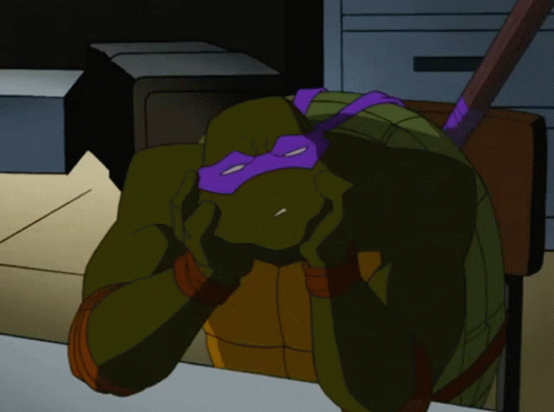 Ninja Turtle Donatello Fall Asleep Tmnt GIF