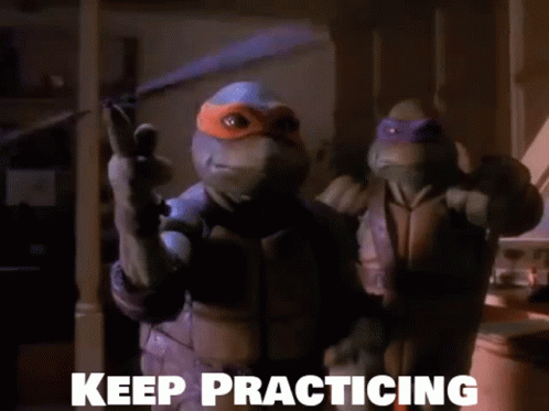 Ninja Turtle Keep Practicing GIF