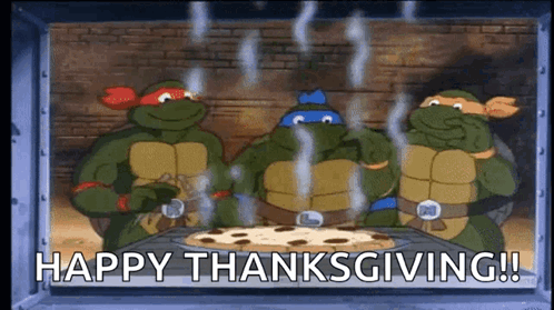 Ninja Turtles Animated Happy Thanksgiving GIF
