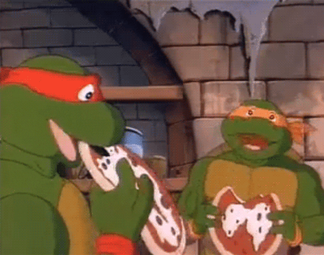 Ninja Turtles Pizza Party Loop GIF