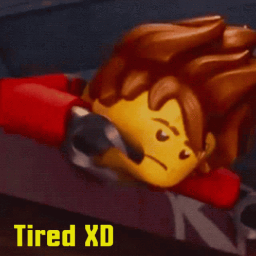 Ninjago Kai Tired Rest GIF