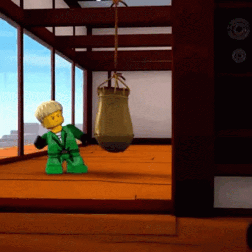 Ninjago Lloyd Montgomery Punching Bag Swing GIF