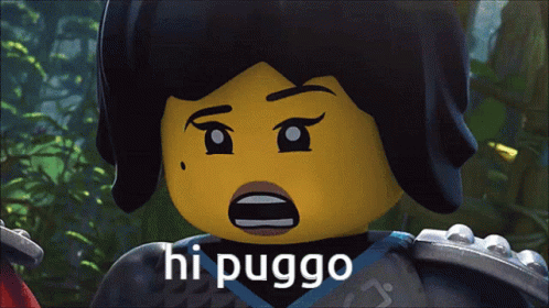 Ninjago Nya Hi Puggo GIF
