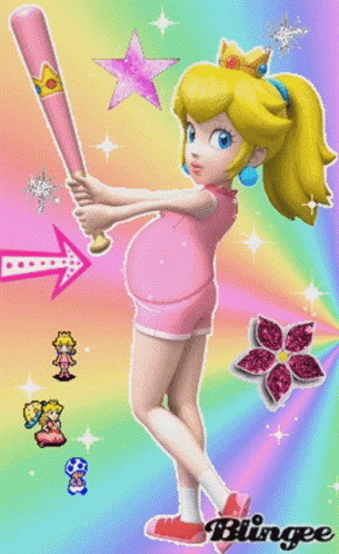 Nintendo Super Mario Princess Peach Pregnant GIF