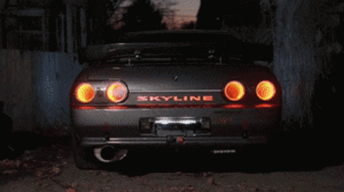 Nissan Skyline R34 Dancing Taillights GIF