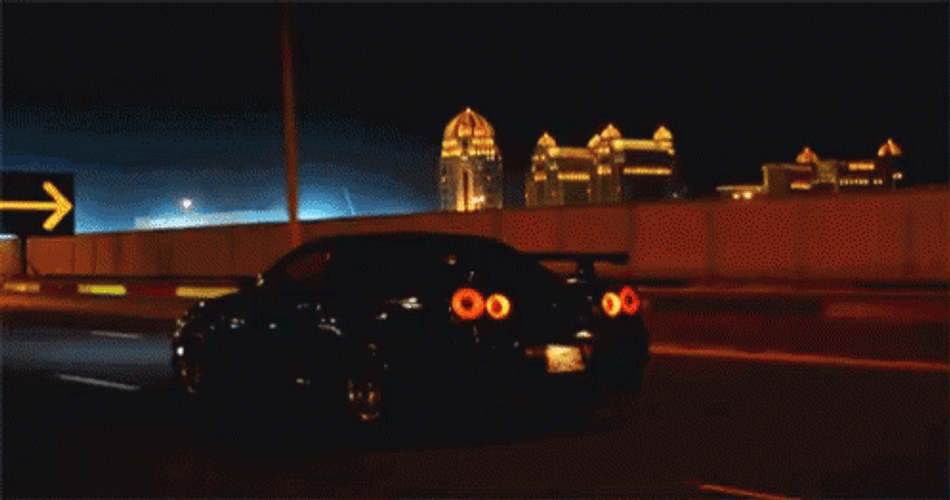 Nissan Skyline R34 Firing Tail Pipe GIF