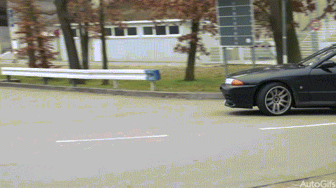 Nissan Skyline R34 Sliding On Road GIF