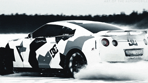 Nissan Skyline R34 Snow Drift GIF
