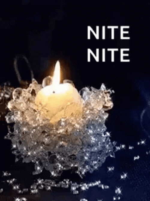 Nite Nite Sparkling Candle In The Dark GIF