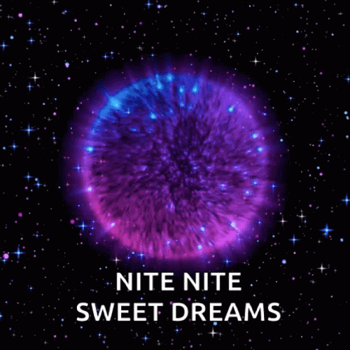 Nite Nite Sweet Dreams Purple Nebula Galaxy Star GIF