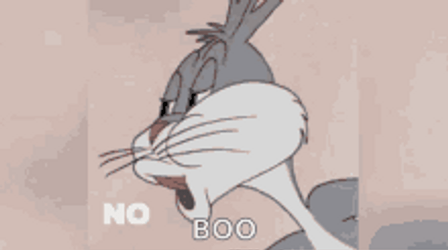 No Boo Bugs Bunny Looney Tunes GIF